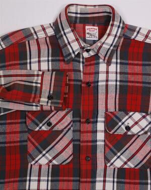 Pointer Brand Vintage Long Sleeve Red Plaid Flannel Button-Up Shirt Mens Medium